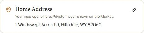 The Home Address section